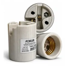 Kit Com 5 Bocal Soquete Reforçado Base Porcelana E27-