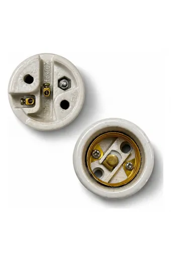 Kit Com 5 Bocal Soquete Reforçado Base Porcelana E27-